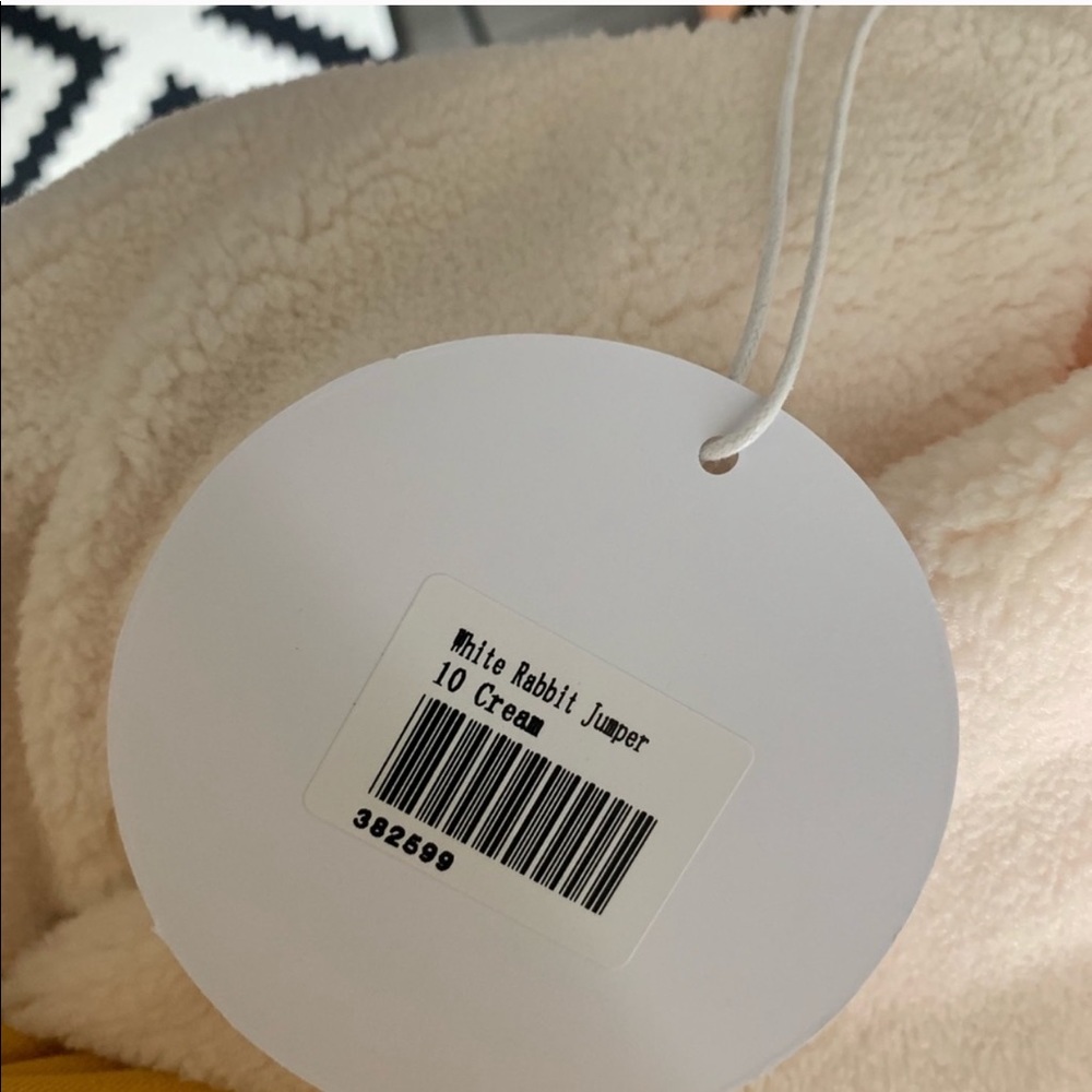 Cream Crew Neck Fleece Sweatshirt - Picture 6 of 7